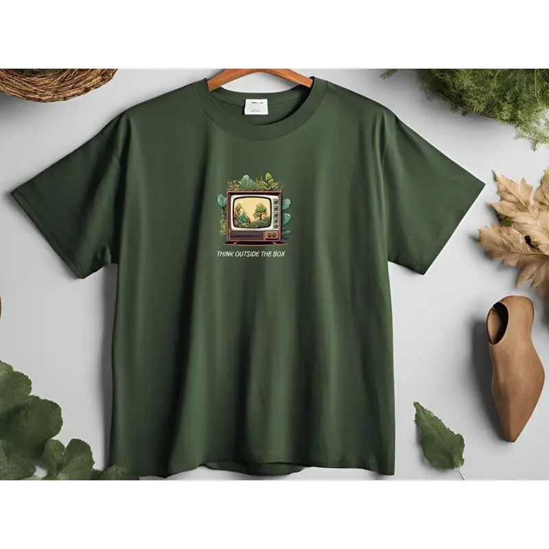 Piense fuera de la caja camiseta granola chica moda elegante naturaleza camiseta