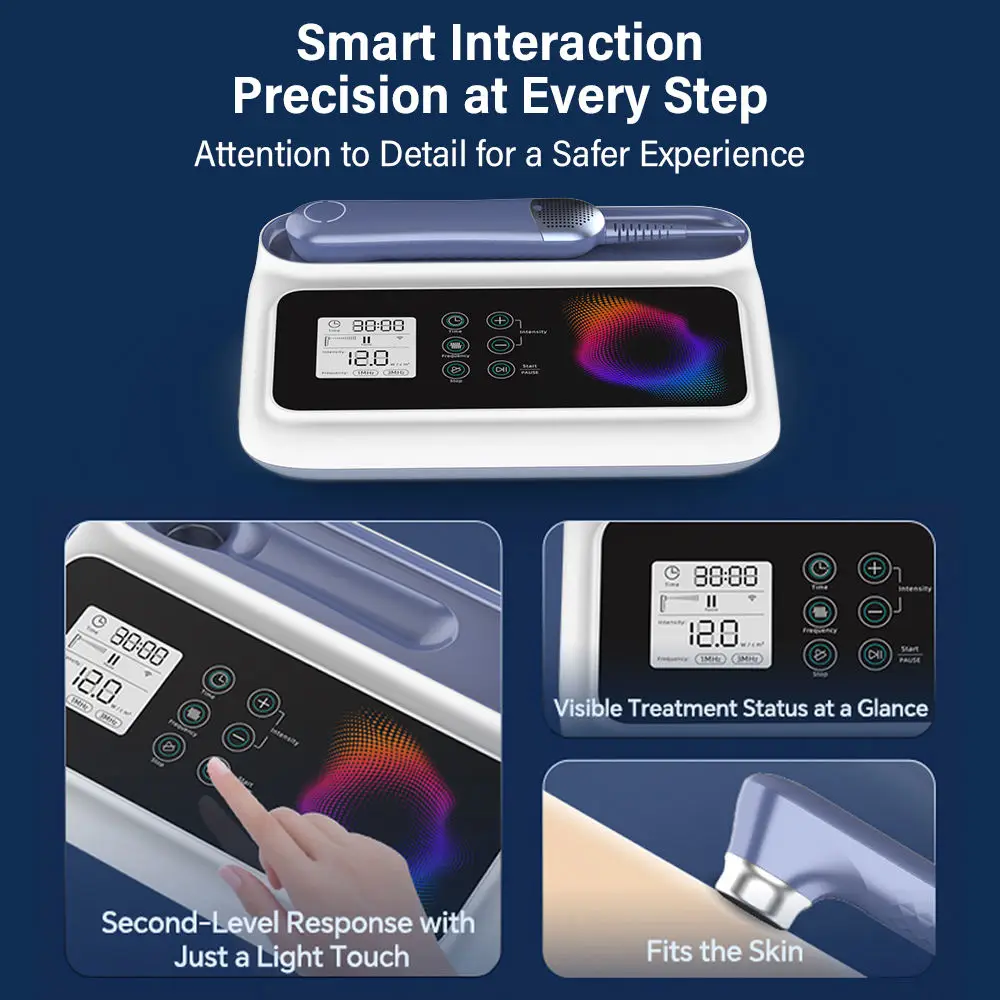 Home-Use Ultrasonic Body Massager 1-3 MHz Superficial Precision & Deep Tissue Care Dual-Frequency Output Musculoskeletal Therapy