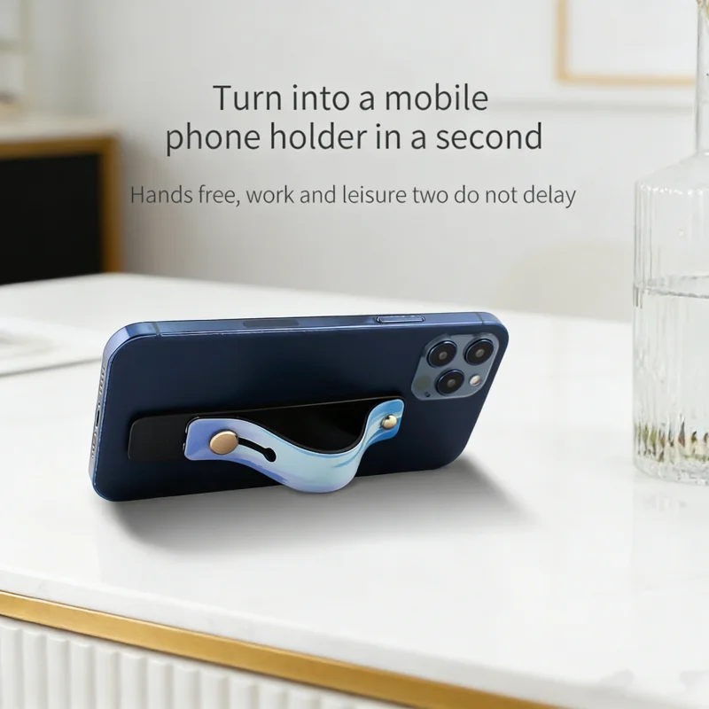 2pcs Mobile Phone Watercolor Bracket Portable Finger Strap Cellphone Case Stand Finger Ring Grip Holder Phone Stand for iPhone