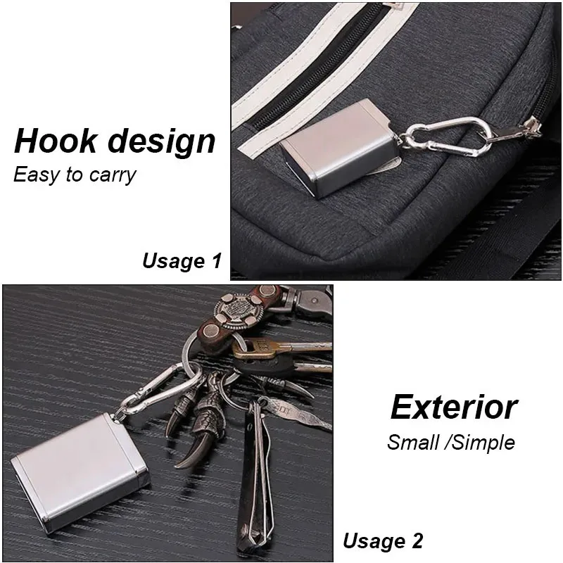 Portable Ashtray Mini Anti-odor Pocket Ashtray with Key Cigarette Ashtray with Lid Ashtray Suitable for Outdoor Travel Ashtray