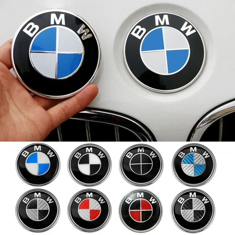 2pcs ABS 74mm 82mm Front Hood Logo Rear Trunk Emblem Badge For BMW E39 E46 E90 E30 E36 E60 G20 E87 E91 E92 1 2 3 4 5 Accessories