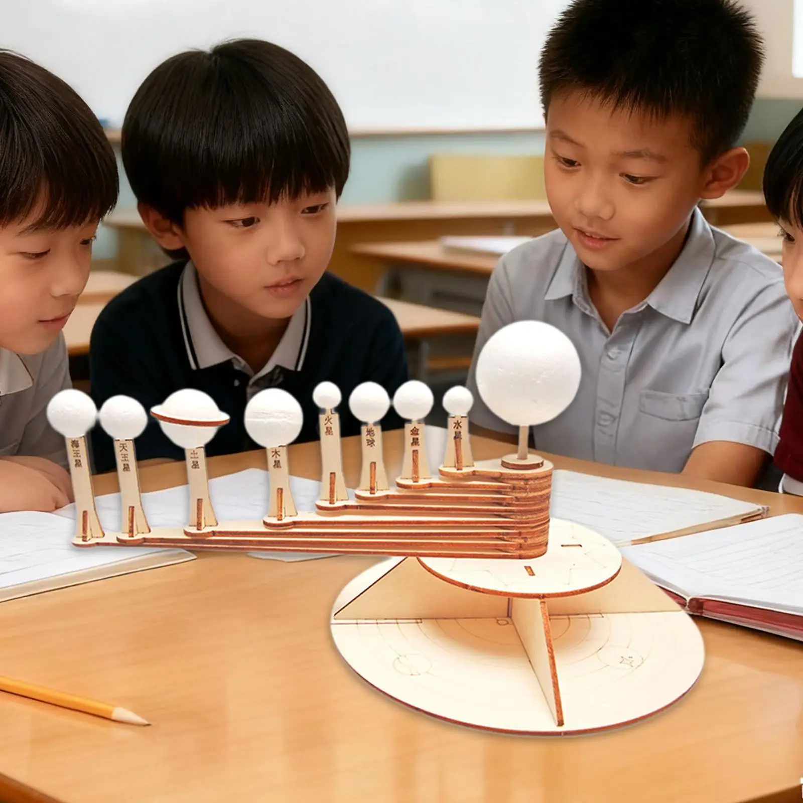 Kit de blocos de construção de madeira para prática de ciências para crianças meninos meninas primárias