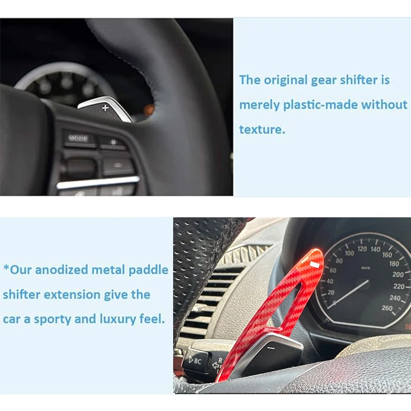 Für BMW F30 F31 F32 F10 F20 F22 F15 F16 X1 X3 X4 X5 X6 1 2 3 4 5 6 7 Serie Auto Lenkrad Paddle Shifter Verlängerung – Detail 3