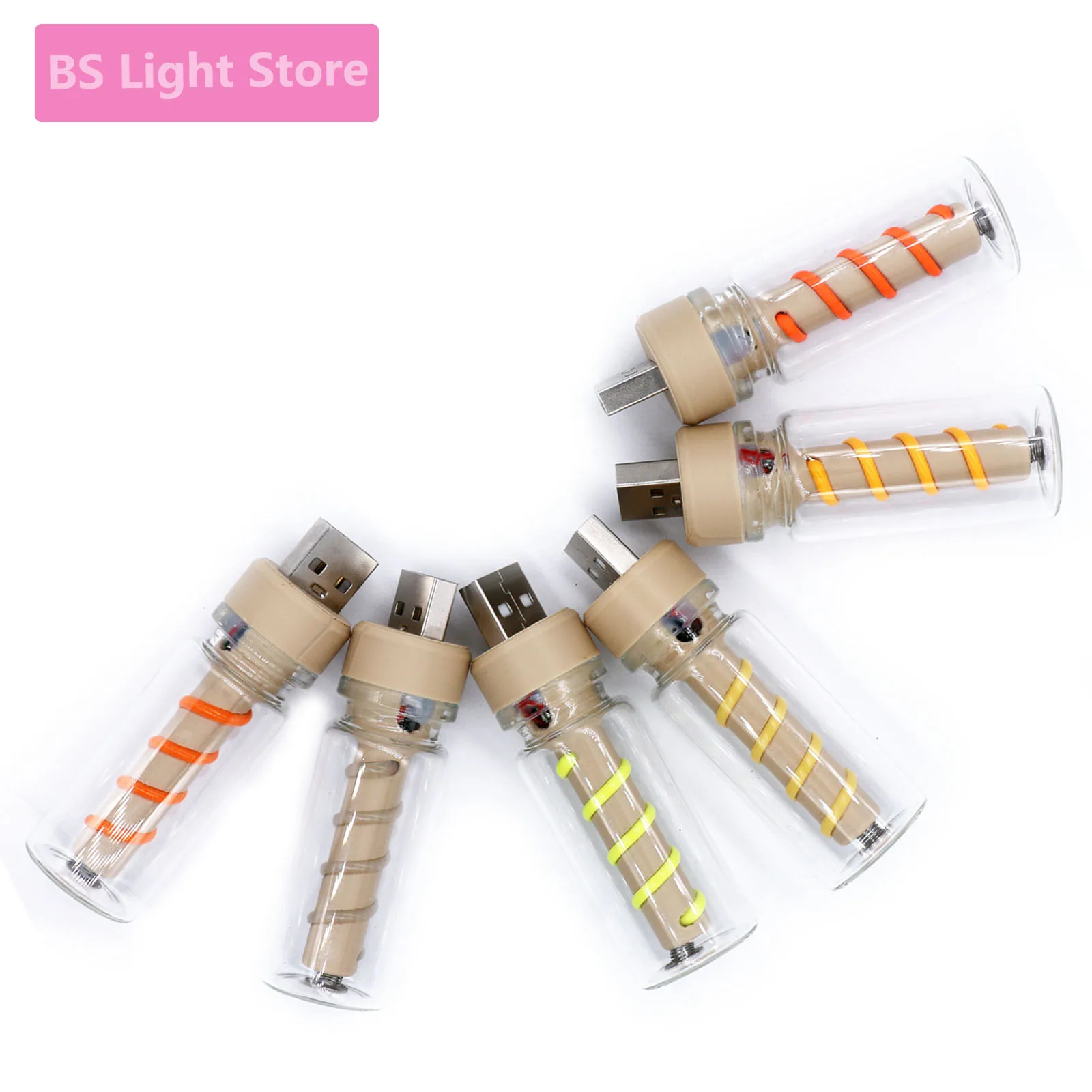 

LED Atmosphere USB bulb filament 5V white pink red green blue 2200k Car lighting creative light bulb Camping USB power bank