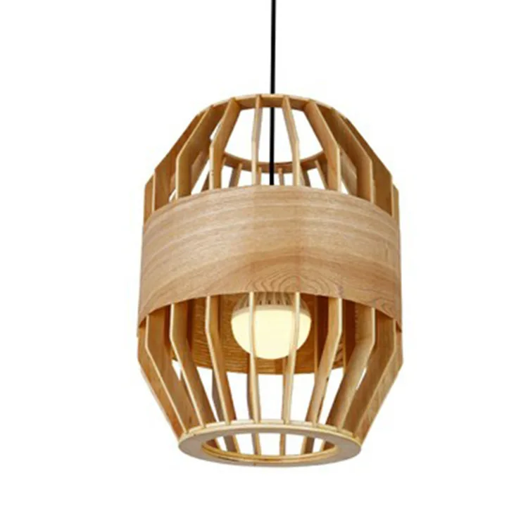 

Japanese Restaurant Droplight Droplight Zen Original Veneer Nordic Dining Room Table Bar Wood Birdcage Cdelier