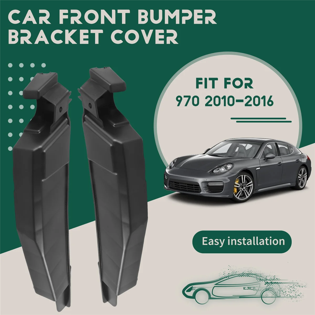 1 paio di copertura per staffa paraurti anteriore inferiore per auto LHD per Porsche Panamera 970 2010-2016 L 97050555301 R 97050555401