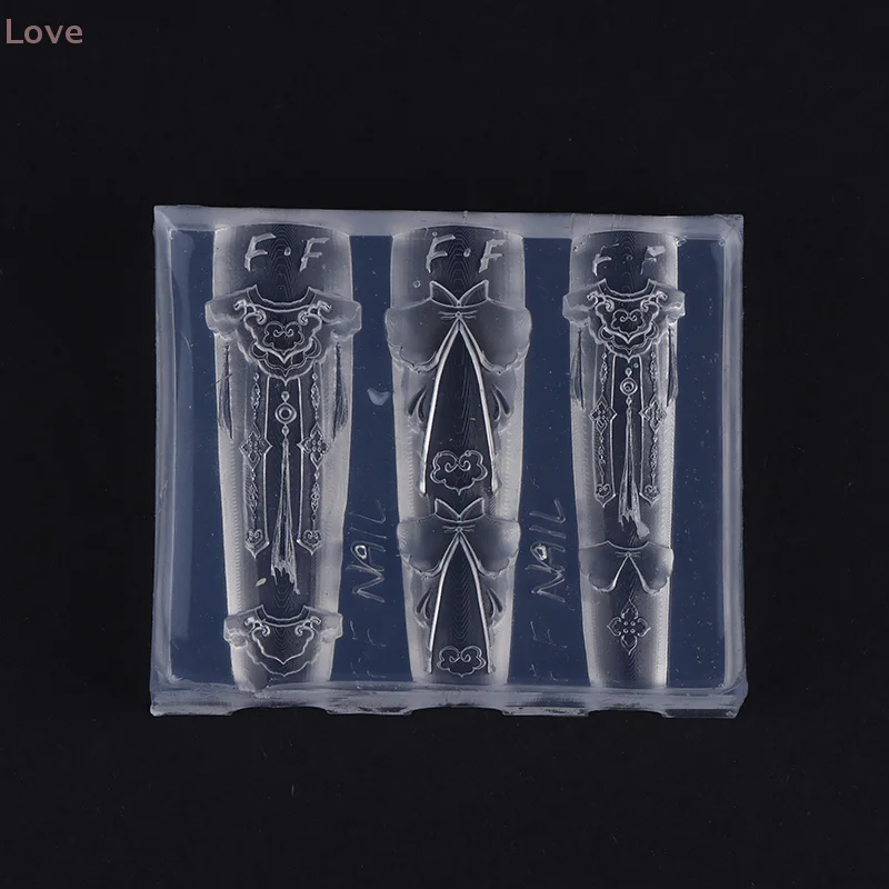 [L&P] النمط الصيني سحابة الكتف الملابس مسمار الفن قالب ثلاثية الأبعاد عالية الشفافية سيليكون منحوتة قالب مسمار الفن الملحقات