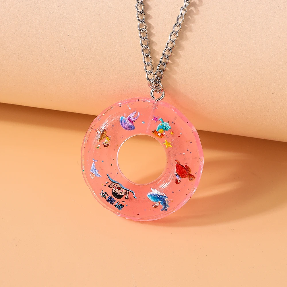 Aihua Nette Böhmen Neue 3D Lustige Schwimmen Ring Halskette für Frauen Mädchen Sommer Strand Party Urlaub Schmuck Kinder Geburtstag Geschenke – Detail 10