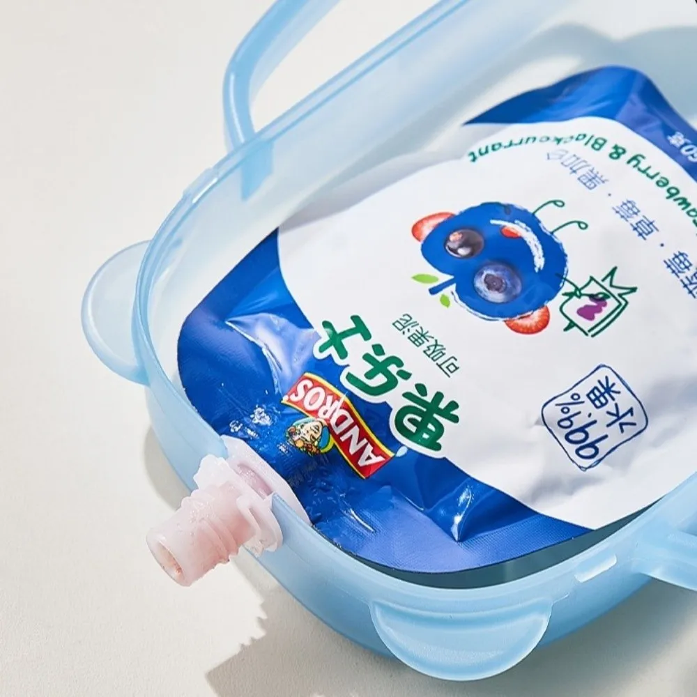 New Bear Shaped Squeeze Pouch Holder Anti-Squeeze Spill Proof Snack Squeezer With Handles Toddler Feeding Holder Toddler Feeding