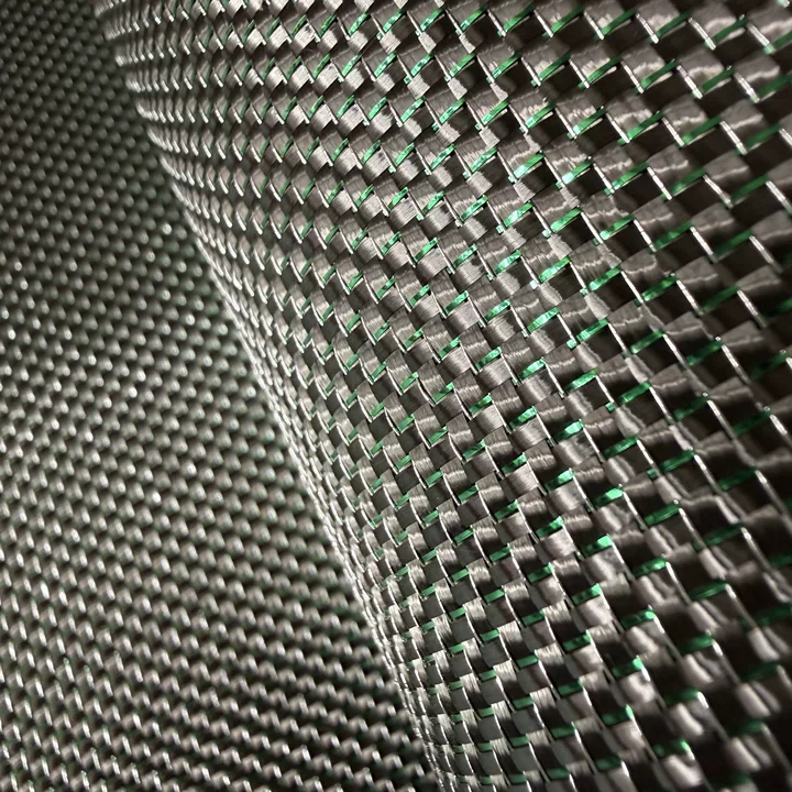 3K200g 40''/100cm Metall-Draht-Kohlefaser-Gewebe Gold Grün Blau Rot+Silber/Silber+Silber Gemischtes Gewebtes Farbiges Kohlefaser-Gewebe – Detail 7
