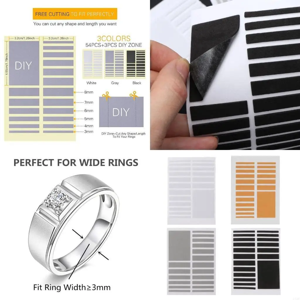 

10 упаковок, невидимый регулятор размера кольца для свободных колец, 6 размеров, защита для ювелирных изделий, прокладка для для
