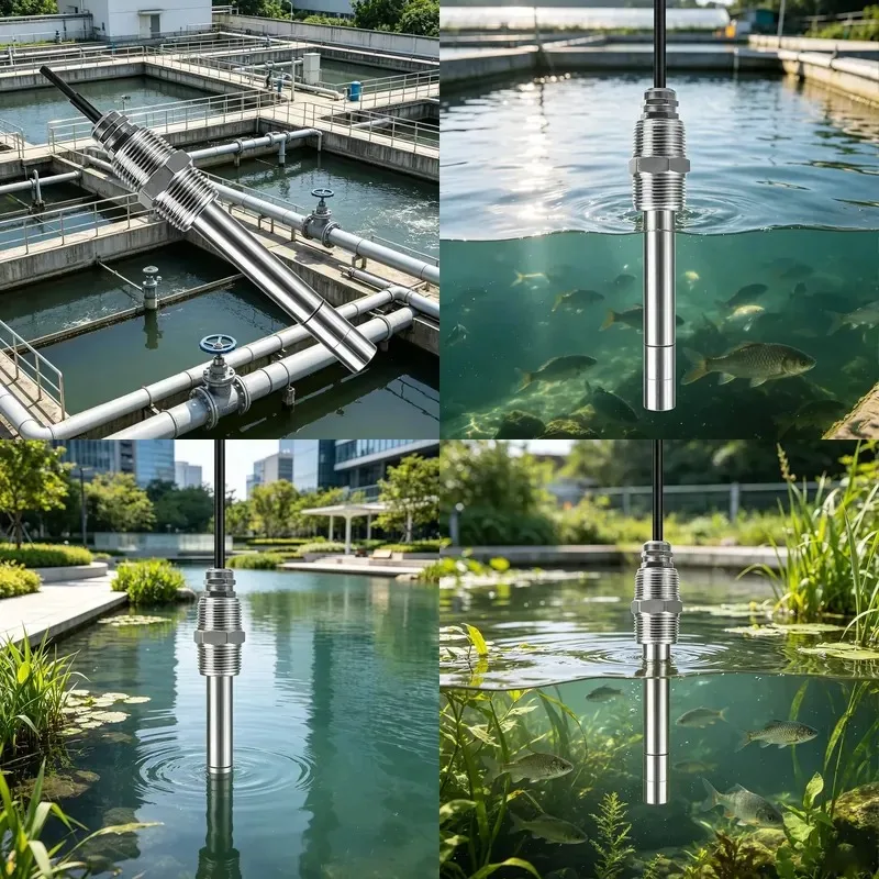 HOT*2026* Sewage Aeration DO Temperature Dissolved Oxygen Sensor 0-20mg/L ±0.5℃ for Wastewater Treatment Process Control