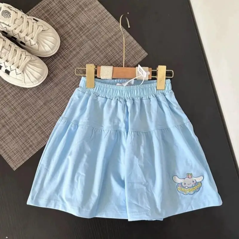 Anime Sanrios My Melody Cinnamoroll Short pour enfants, Kawaii Kuromi, jupe-pantalon à la mode pour filles, pantalons doux et mignons, vêtements d'été pour enfants, cadeaux