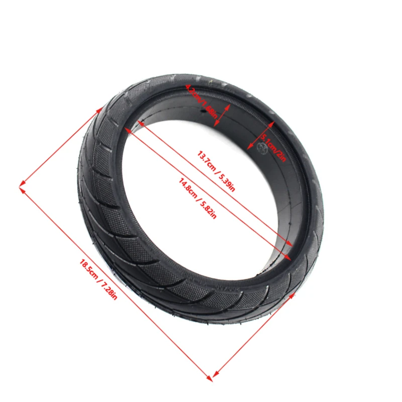 8X2.125 Solid Rubber Tire for Ninebot Electric Scooter ES1 and ES2 Models No Air Required