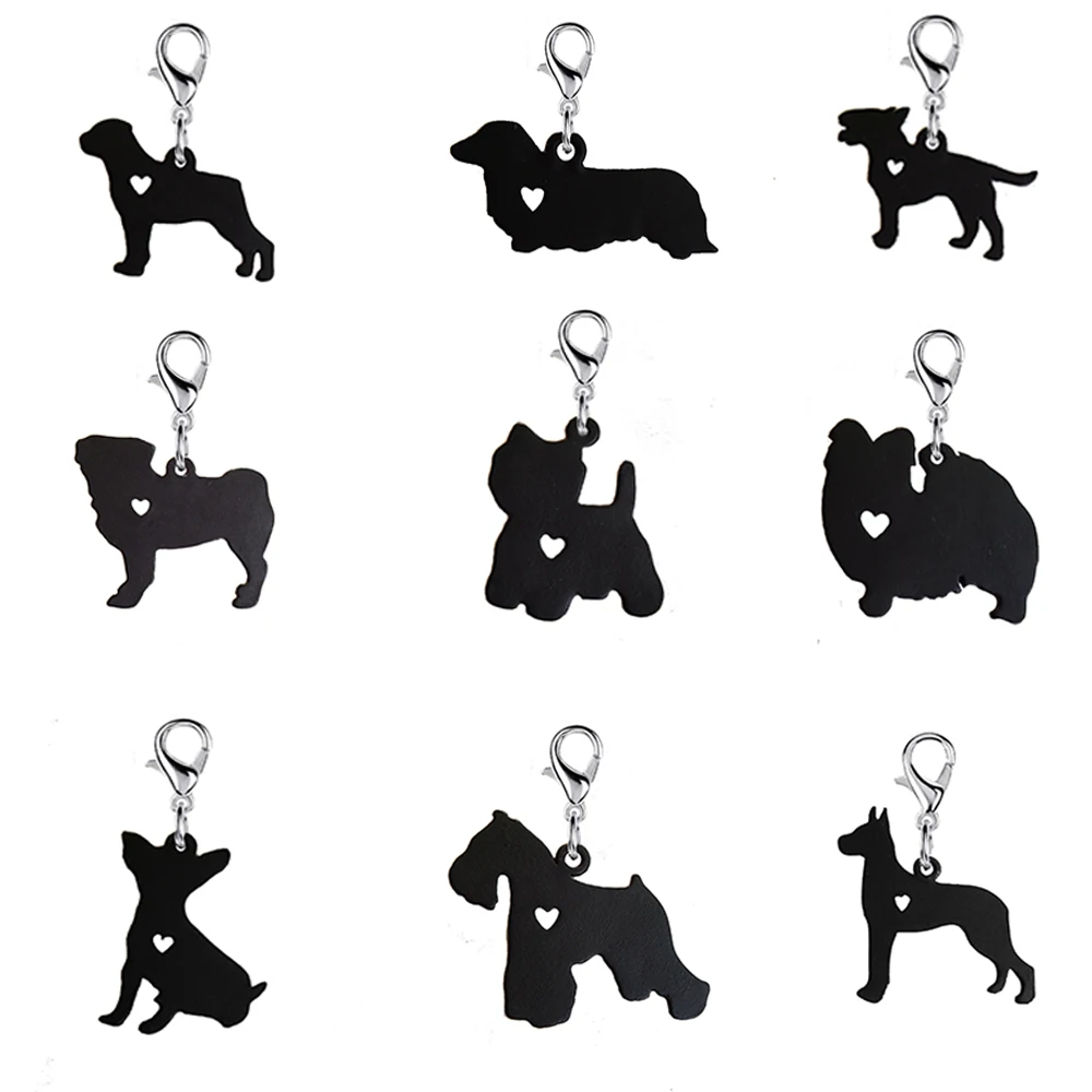 Animal Schnauzer Black Dog Key Chain With 11 MM Lobster Clasp Fashion Jewelry Keychains Accessories For Women