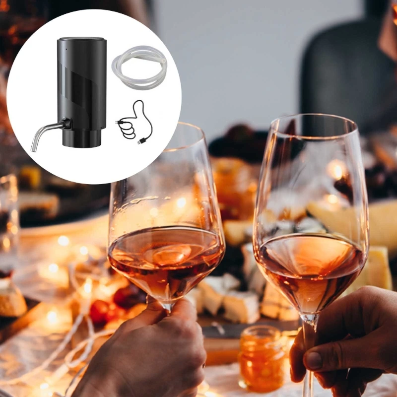 Intelligent Wine Dispenser Rapid and Efficient Wine Decanter USB Rechargeable Automatic Wine Dispenser ABS Material A6HB