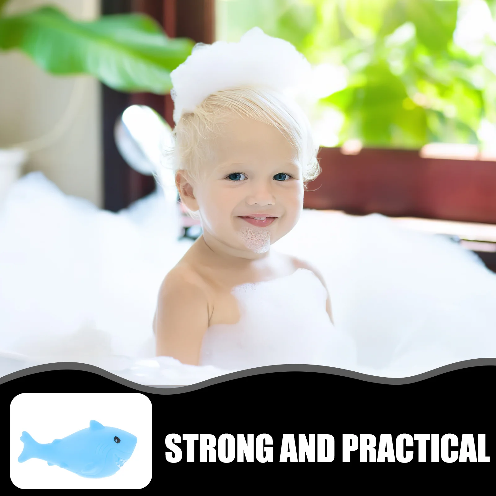 

24Pcs Baby Bath Shark Squeaky Shower Gifts for Infants Bright Colorful Cartoon Water Playthings Baby Bath Toys