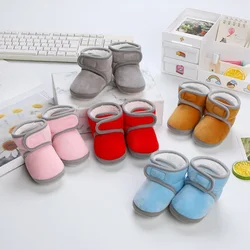 Autunno inverno stivali da bambino neonato caldo peluche suola morbida stivali da neve ragazze ragazzi moda primi camminatori scarpe Casual per bambini infantili