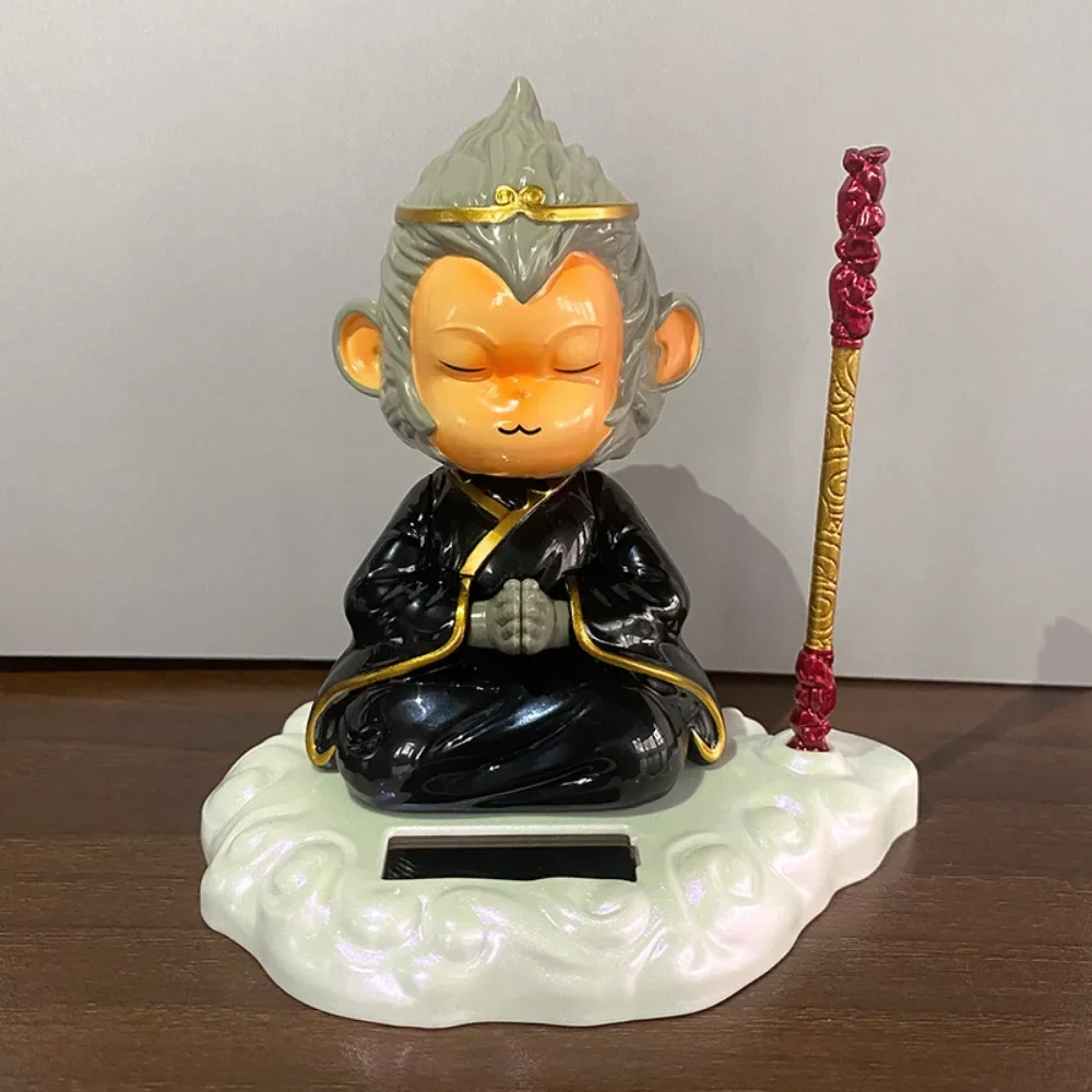 New Car Decoration Solar Energy Decoration Shaking Head Doll Cute Monkey Shape Decoration Gift Creative Interior Automotive