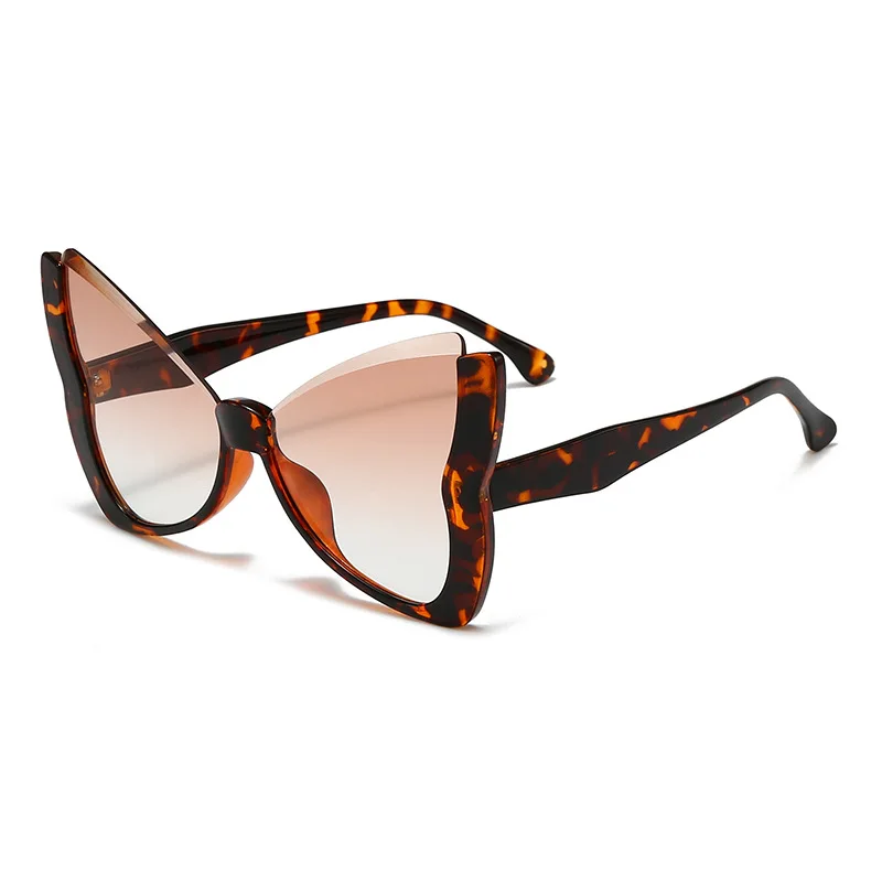 

2025 New Butterfly Half Frame Sunglasses Women Ins Internet Celebrity Elegant Fashion Sun Glasses Ladies Large Frame UV400
