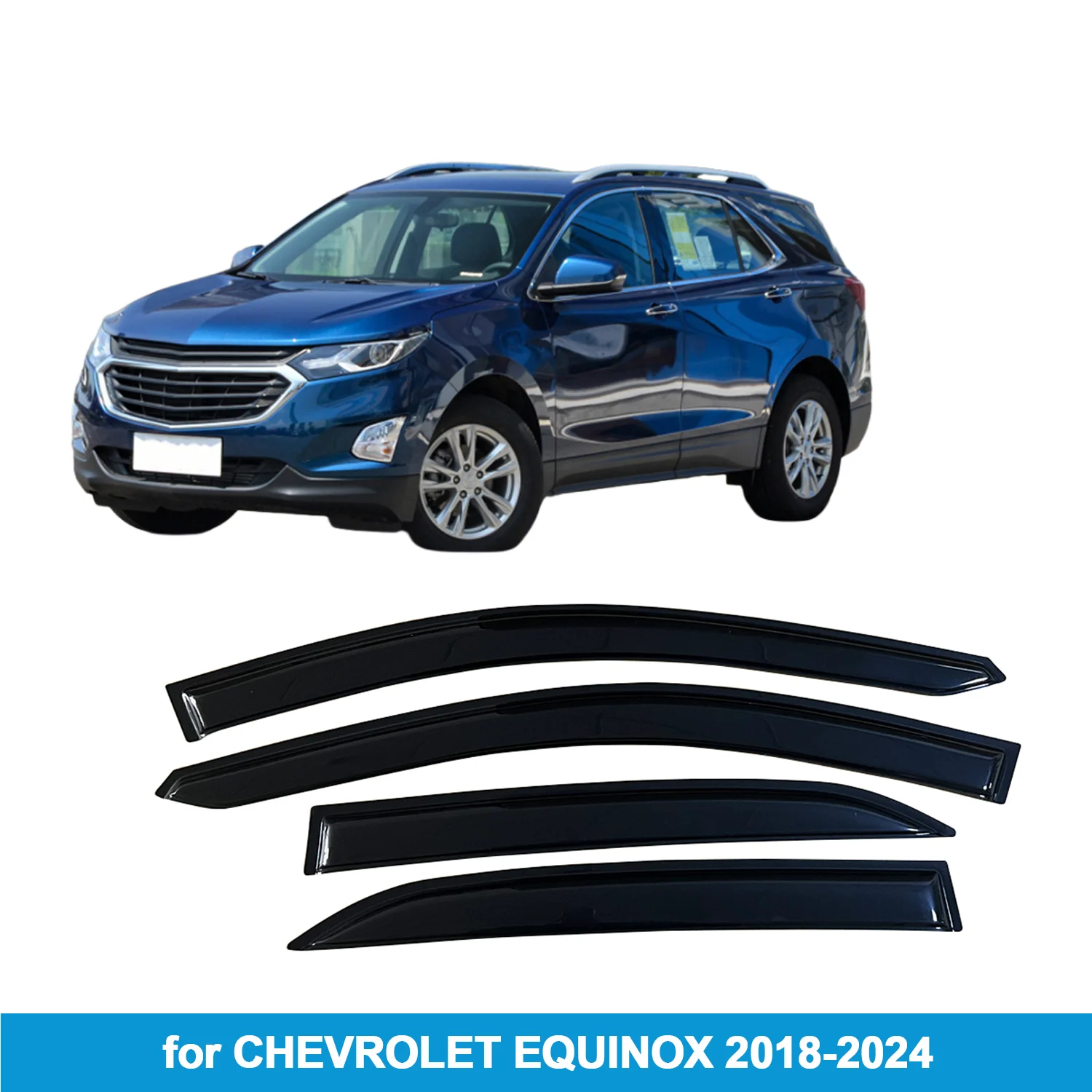 

Для CHEVROLET EQUINOX 2018-2024 автомобильный козырек на боковое окно, козырек от атмосферных воздействий, дверной козырек, защита от ветра и дождя, аксессуары, наружная лента на
