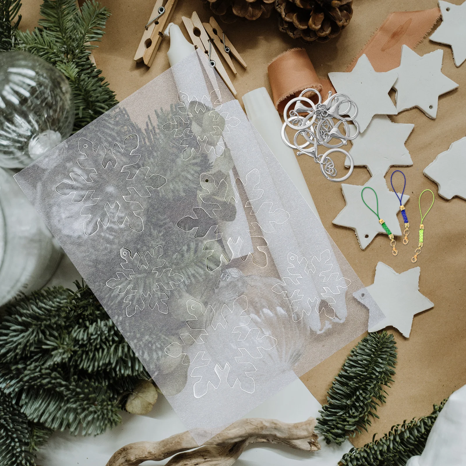 

1Set Heat Shrink Sheets Christmas DIY Craft Material Premium Quality for Handmade Keychains Xmas Shrink Plastic Sheet