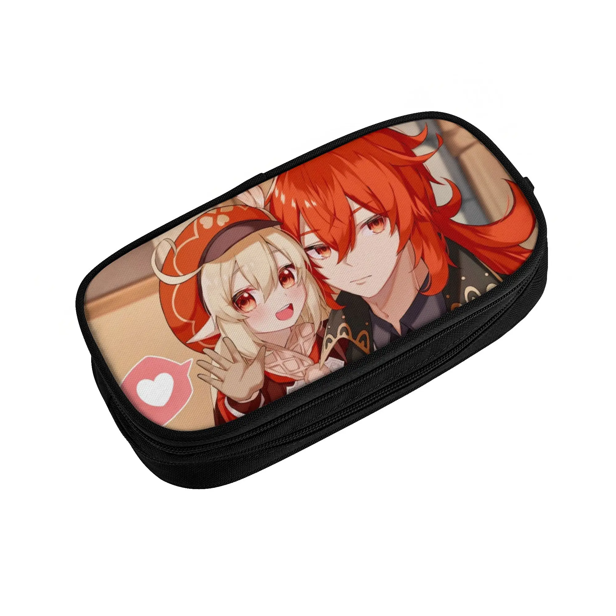 Anime Genshin Impact Cute Pencil Case Boy Girl Large Capacity Manga Kawaii  Pencil Pouch Student School