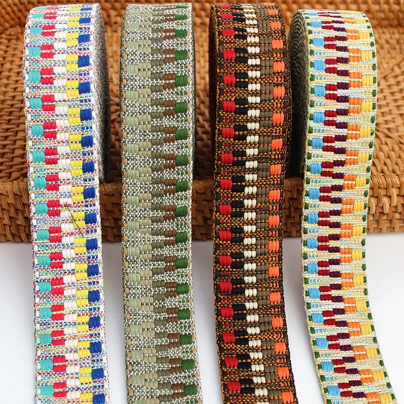 

1/2/5Yards 38mm Jacquard Webbing Tape Nylon Ribbon for Bag Strap Handbag Shoulder Band Clothes Belt Bias DIY Sewing Accessories