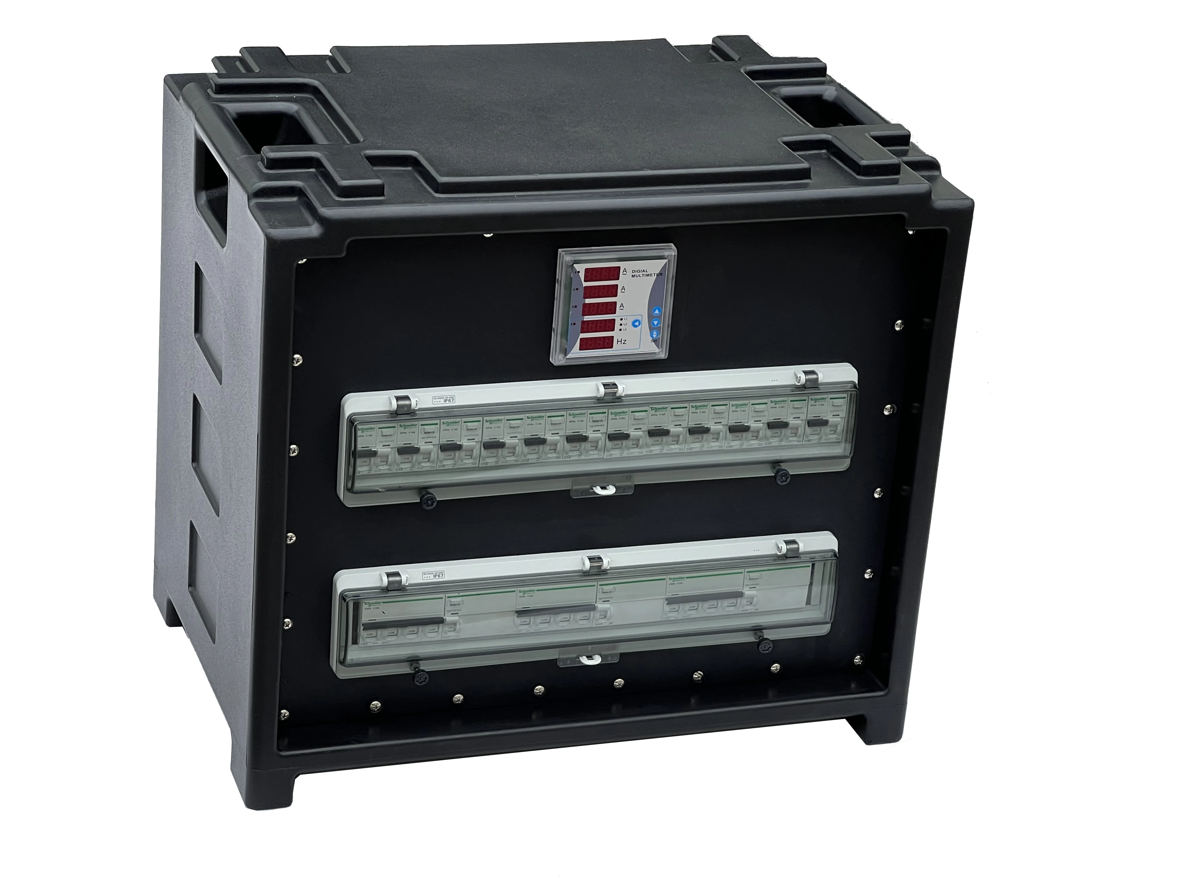 63A CEE 3 Pin Power Distribution Outdoor Portable Waterproof Box Distribution Rack case  IP67 Power Rack for Stage Lighting