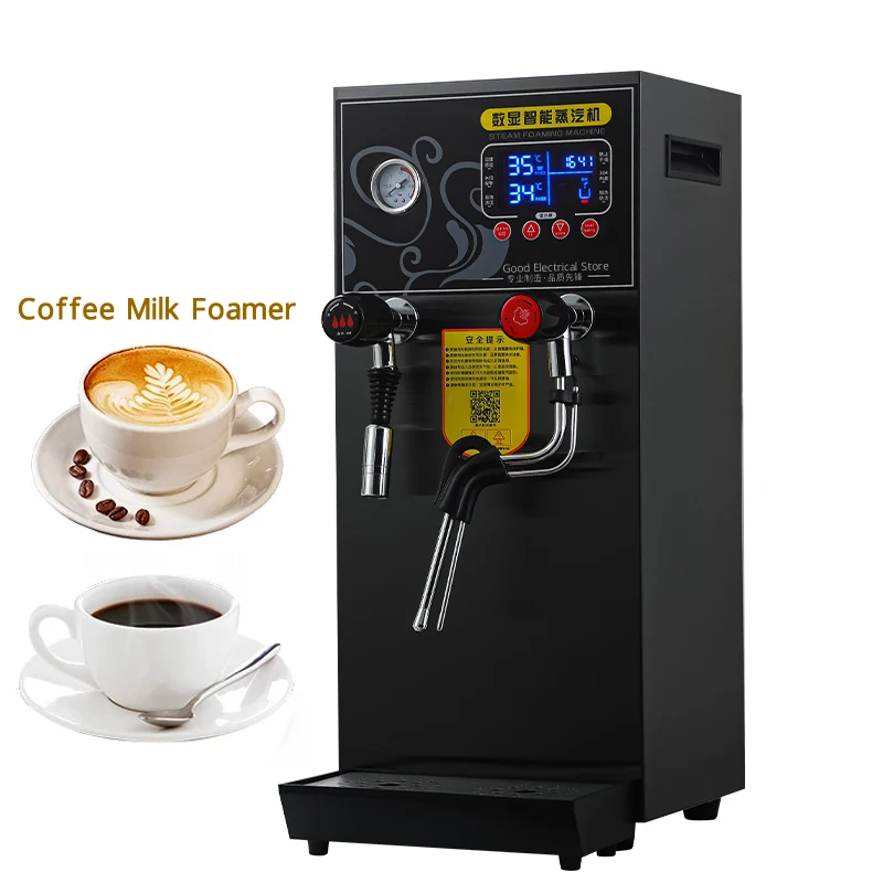 

Commercial Electric Steam Milk Frother Boiling Water Machine Coffee Milk Foamer Smart Temperature Control Milk Foam Machine