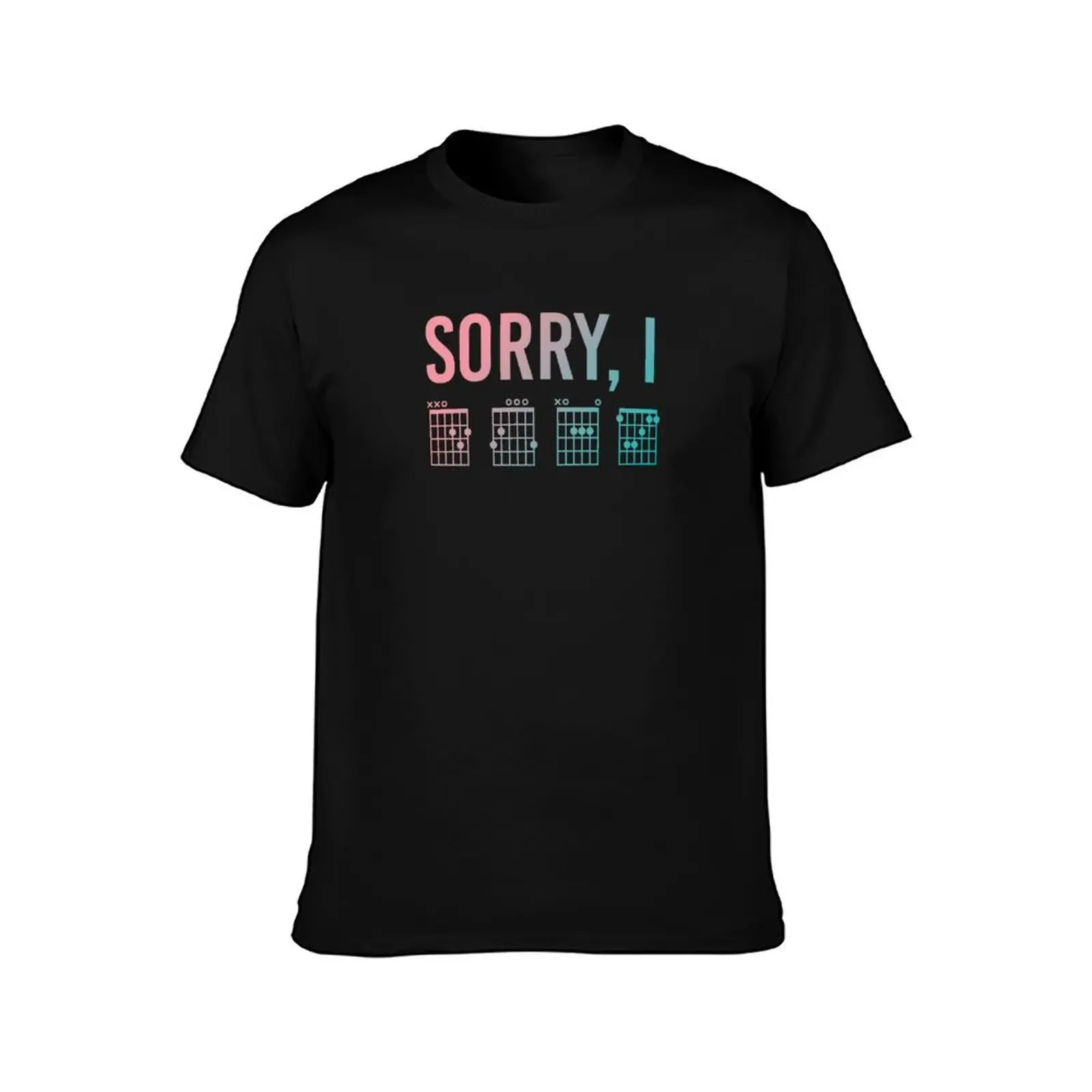 Sorry I DGAF Pink and Blue Gradient Funny Guitar Chords Guitar Player Gifts Funny guitar Chords Hidden Message Music Hum T-Shirt