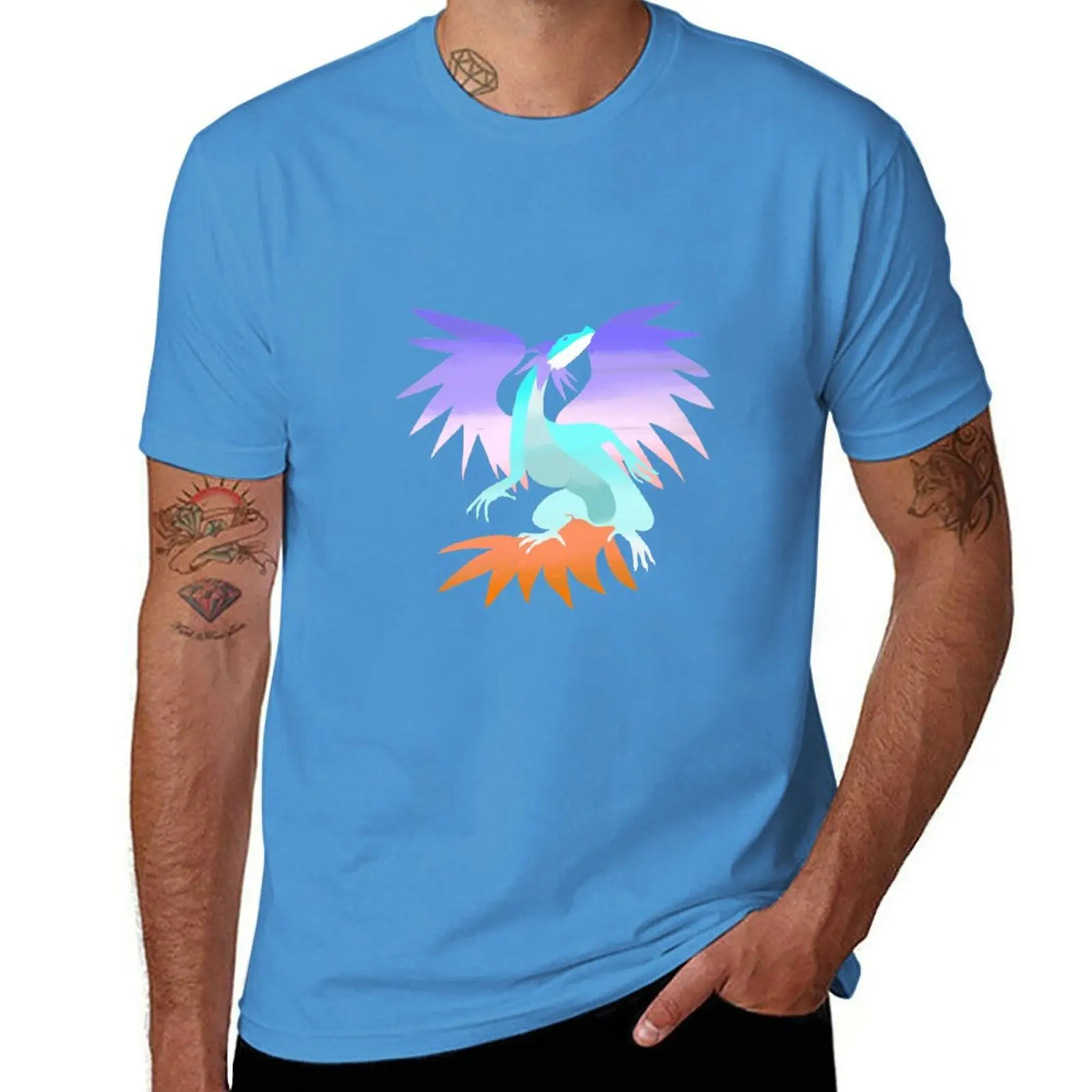 

New Sky Dragon T-Shirt funny t shirts graphic t shirts Blouse plain t-shirt Men's t-shirt