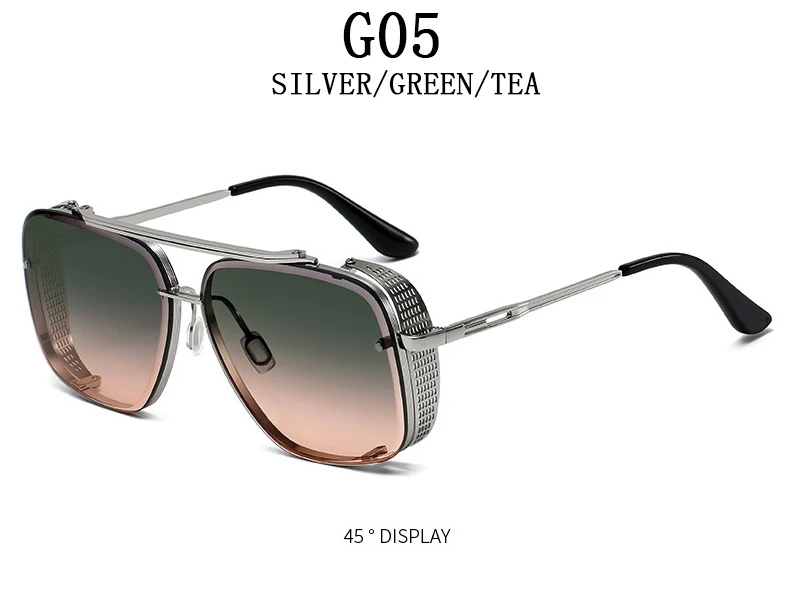 Punk Sonnenbrille Für Männer Übergroße Steampunk Sonnenbrille Frauen Trendy Platz Mode Gläser Gafas De Sol Hombre Zonnebril Heren – Detail 12