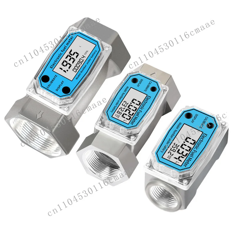 Electronic turbine flowmeter meter water 1 inch 1.5 inch 2 inch digital display instantaneous flow total cumulative
