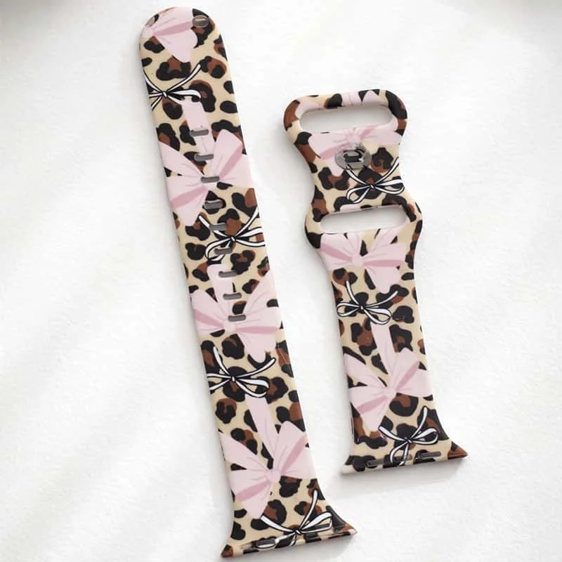 Leopardmuster-Armband für Apple Watch, 46 mm, 42 mm, 38 mm, 49 mm, 41 mm, 45 mm, 40 mm, 44 mm, Silikonarmband, iWatch Series 12, 11, 10, 9, 8, 7, 6, 5, 4, SE. – Detail 14