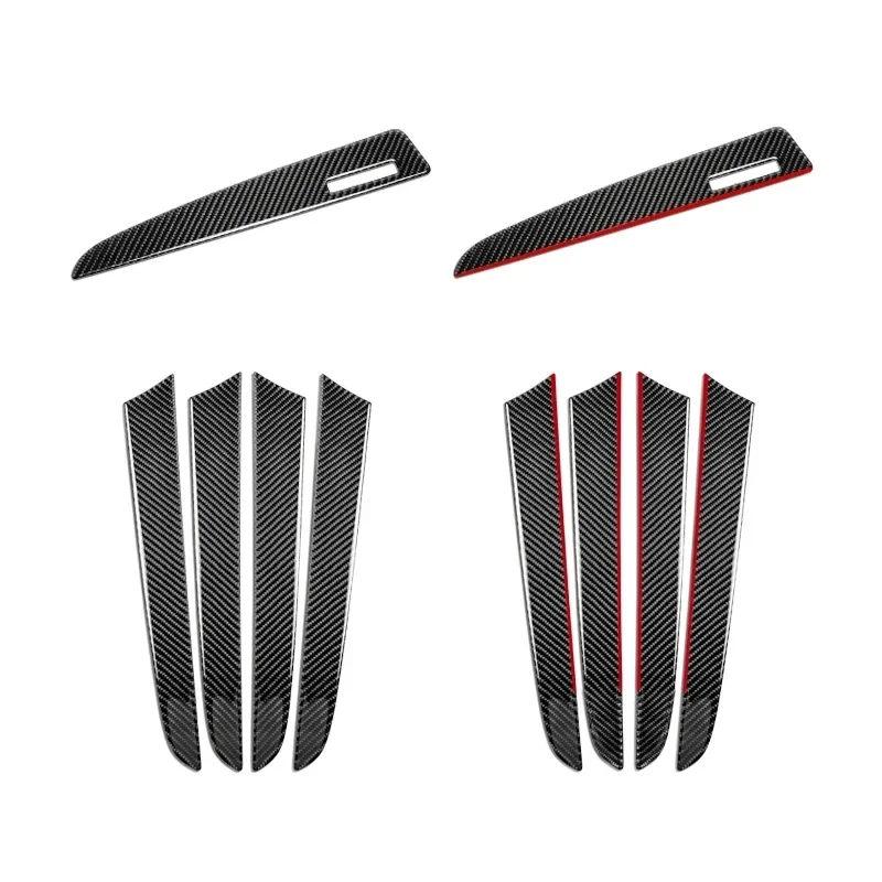 Real Carbon Fiber Trim For Audi Q5 2009 2010 2011 2012 2013 2014 2015 2016 Car Sticker Interior Door Panel Cover Accessories