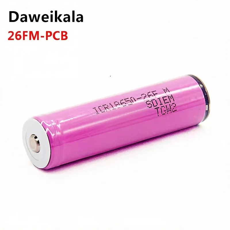 Daweikala 18650 2600mAh Rechargeable Battery 3.7V ICR18650-26FM Original Flashlight Battery High Capacity ICR18650 for Long-Last