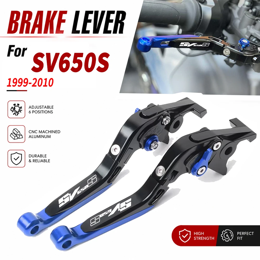 SV 650 SV650S Motorcycle Adjustable Extendable Folding Brake Clutch Levers Handlebar Grips For SV650 SV 650S 1999-2010 2009 2008