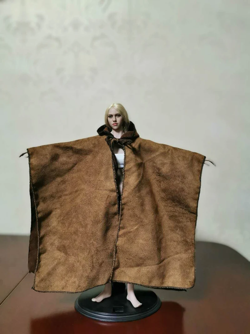 12 بوصة النساء/الرجال الجندي عباءة القرون الوسطى خمر القوطية مقنعين عباءة معطف هالوين كيب رداء زي ل 12 "عمل الشكل دودي #4