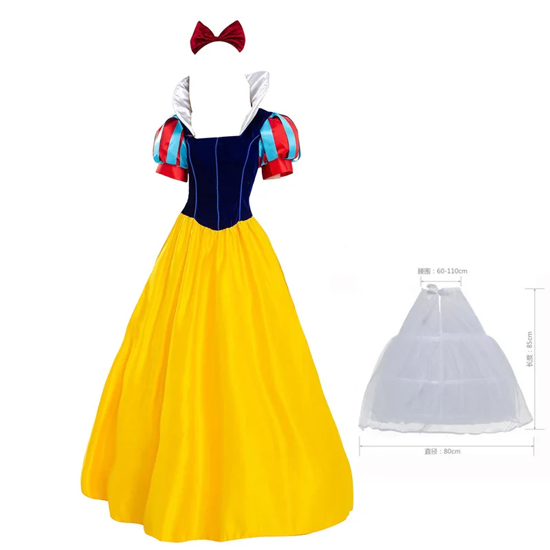 New Carnival Luxury Snow White Role Playing Costume Adult Cartoon Princess Birthday Party Costume Halloween Fancy Party Dress Ho
