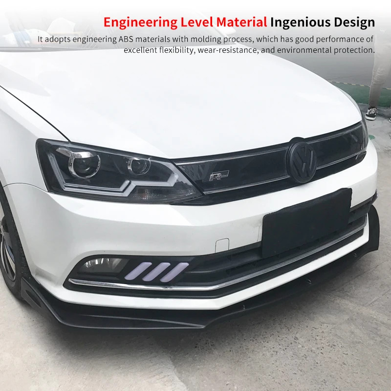 

Car Front Bumper Splitter Lip Body Kit Spoiler Diffuser Guard Protecor Cover Trim Accessories ABS For VW Sagitar 2015-2023 2018