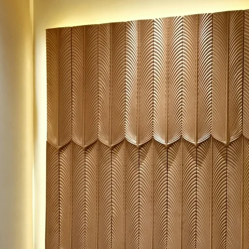 Factory Direct Sales Modern Casual Integrated PU Feather Stone Background Wall Abrasion Resistant Flexible Artificial Stone