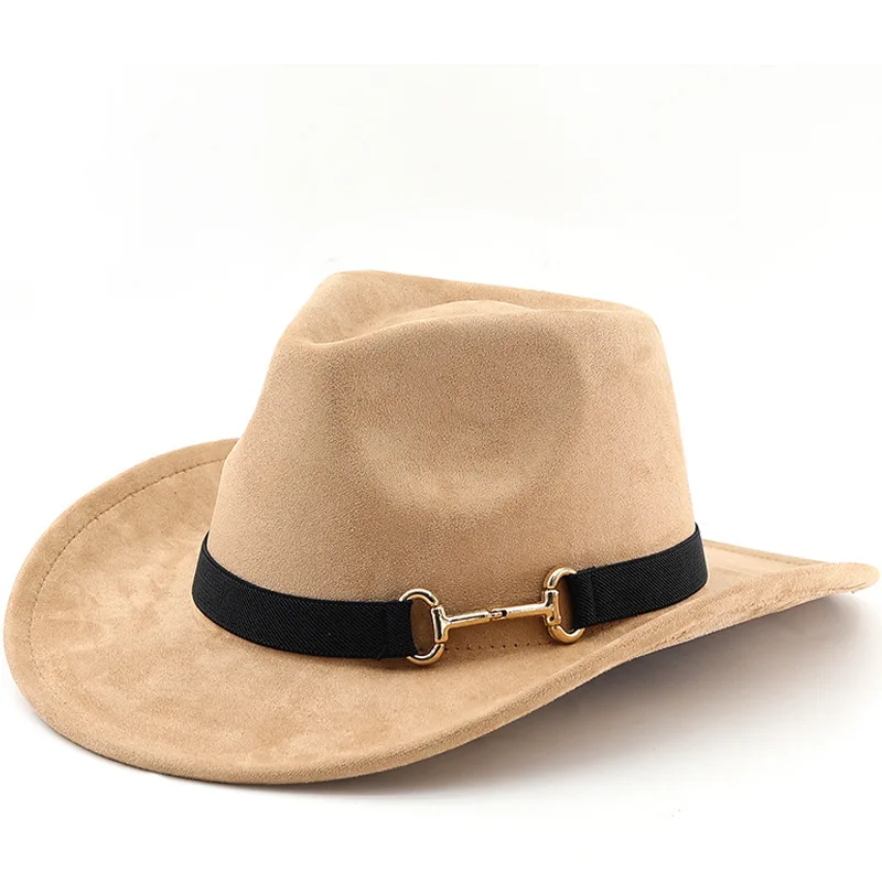 Suede Felt, Ethnic Minority Men's And Women's Couple's Woolen Cloth, Western Cowboy Top Hat, Trendy