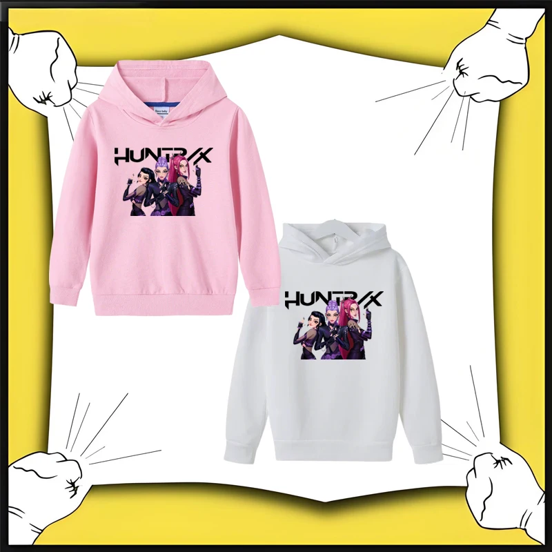 

Весенние новые стильные детские топы с длинными рукавами, повседневные толстовки с мультяшным принтом K POP для девочек, модные детские толстовки, дышащие топы