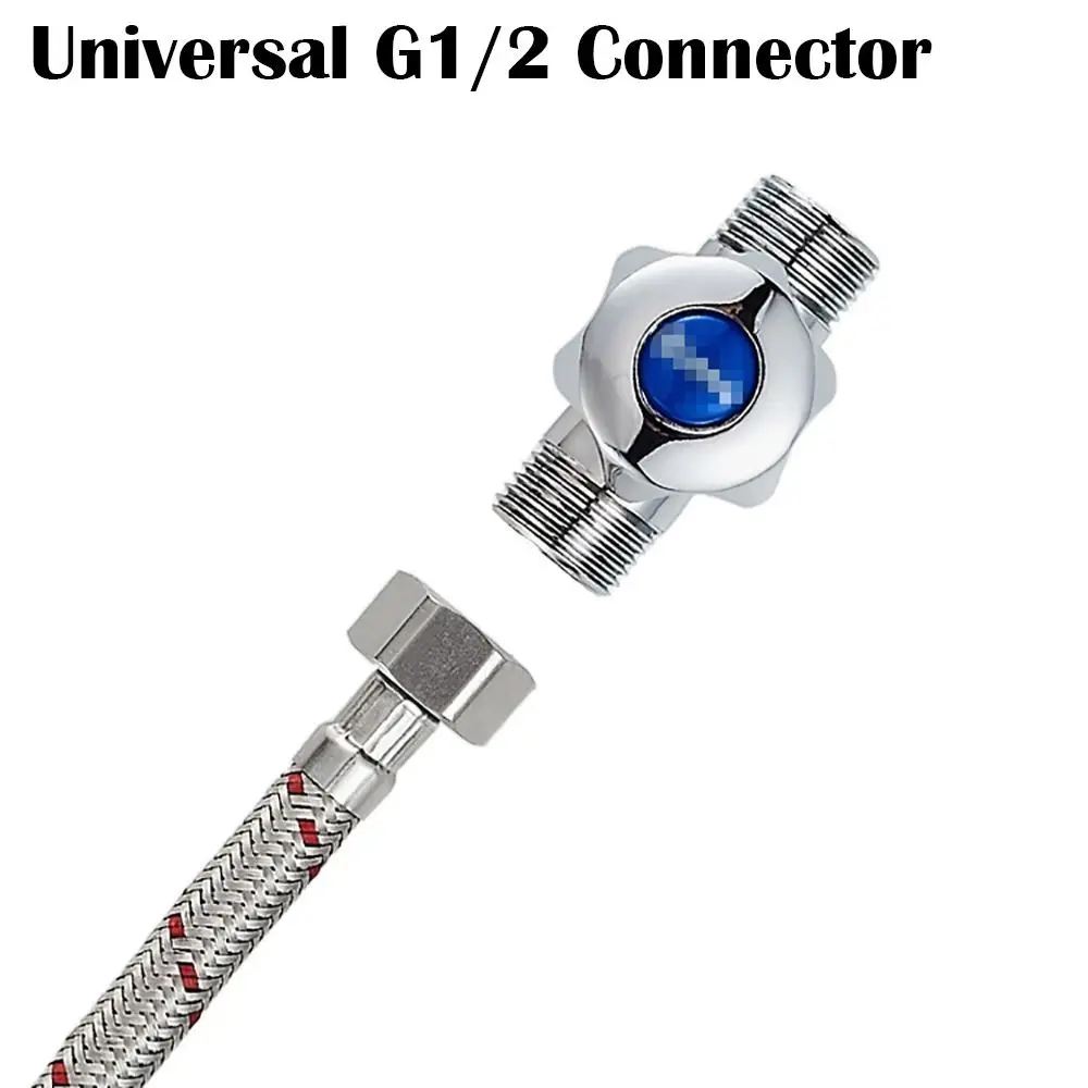 1Pair Single Head Cold and Hot Water Inlet Pipe Basin Sink Water Tube Replacement Kitchen Stainless Steel Woven Faucet Connector
