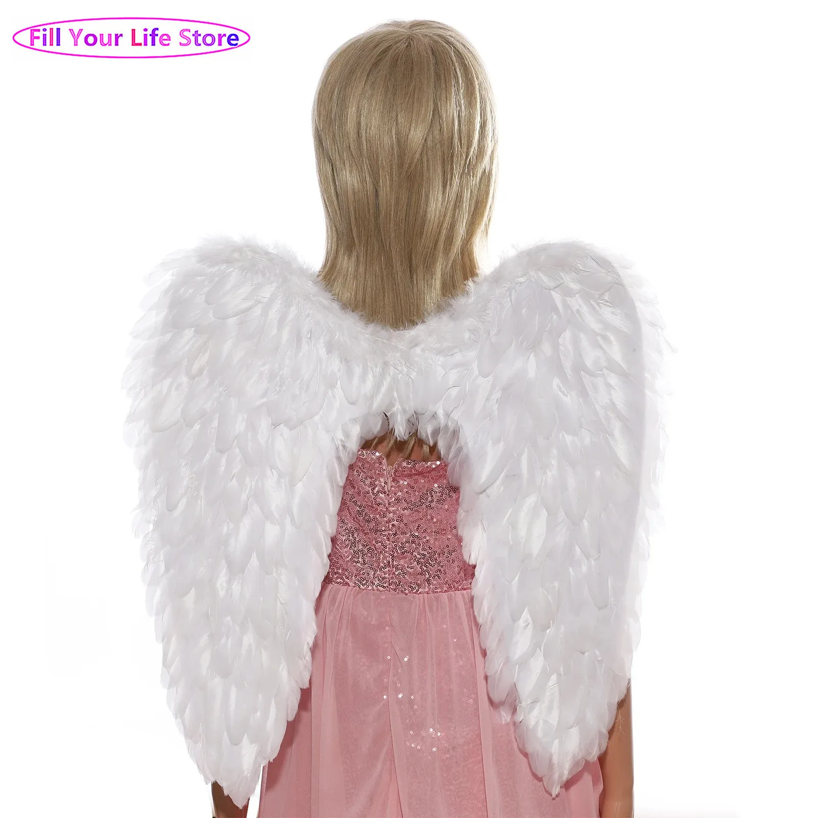 

Adults Kids Handmade Feather Wings Unisex Elastic Strap Costume Accessory Party Supply Props for Themed Party Masquerade