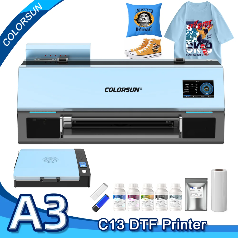 

Colorsun A3 DTF Printer For Epson XP600 DTF T-Shirt Printing Machine Impressora A3 DTF Printers For T-Shirt Hoodies