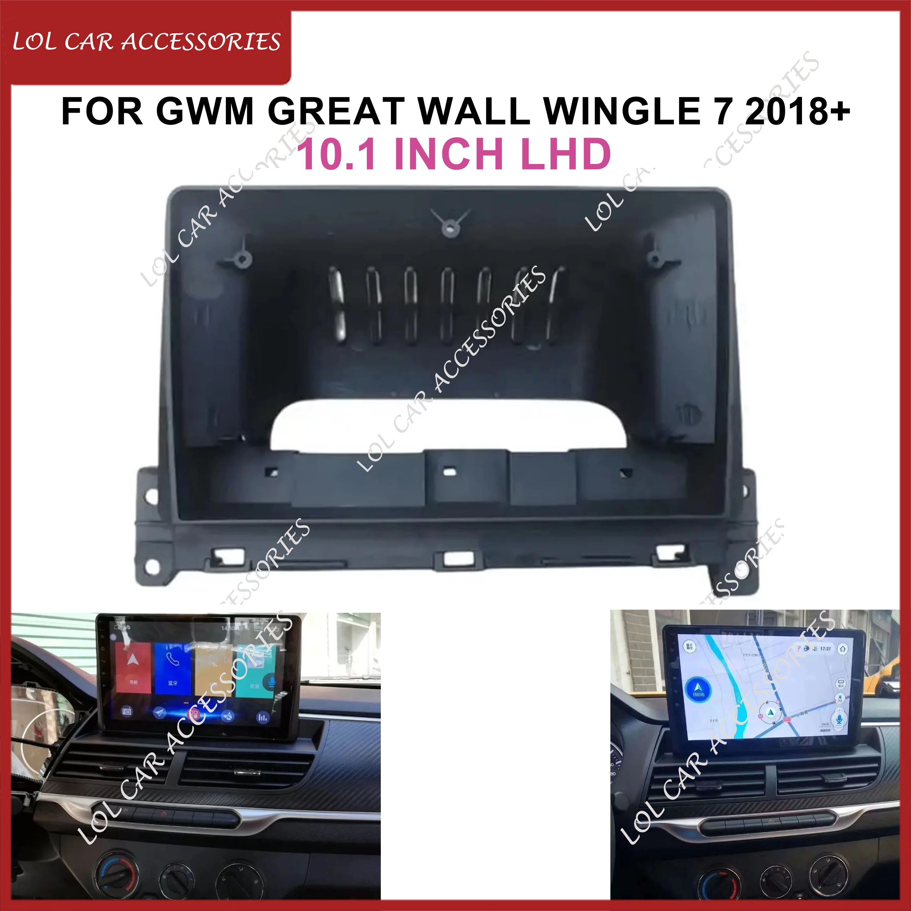 10.1 Inch For GWM Great Wall Wingle 7 2018+ LHD Car Radio Stereo 2 Din Head Unit Android MP5 Player Dash Panel Frame Fascia