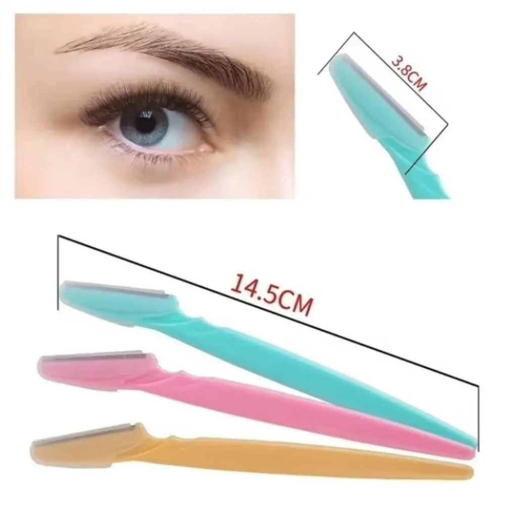 プロのトリマー安全刃 6 個パック眉毛刃顔の脱毛スクレーパーシェーバーメイクアップ美容ツール