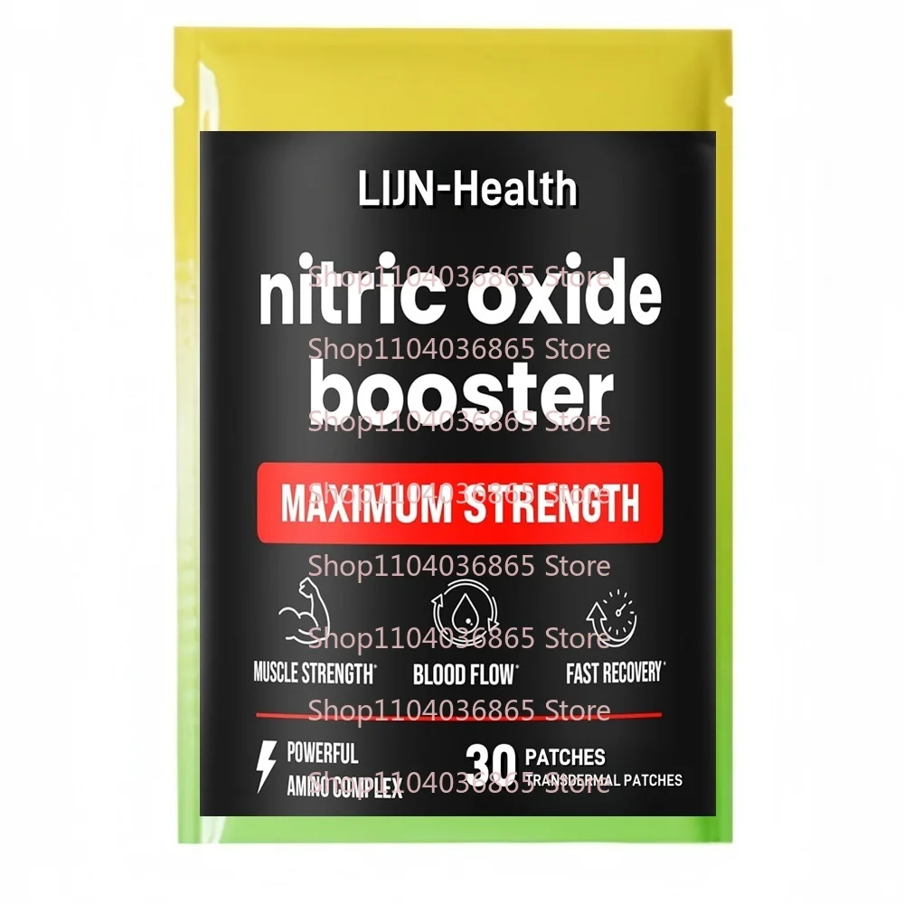 30 Patches B12 Extra Strength Nitric Oxide Booster Transdermal Patches L-Arginine, L Citrulline Malate Strength, Energy